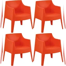 CLP Bartal Gartenstuhl 73 x 73 x 78 cm orange 4 St.