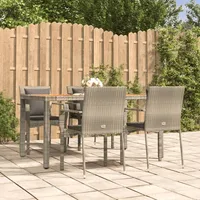 vidaXL Garten-Essgruppe 5-tlg. Grau