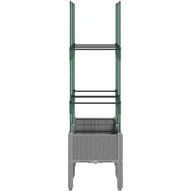 vidaXL Pflanzkübel mit Rankgitter 80 x 40 x 142,5 cm Hellgrau