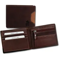 Drachenleder Herren Portemonnaie braun 12x9,5x2,5cm D2OPT001N - Braun