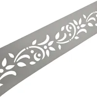 zaun|zu® zaunzu PREMIUM Dekor Floral1 Sichtschutz Steingrau 2,55m