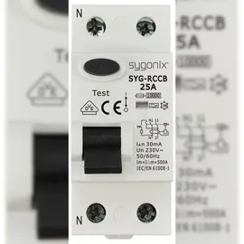 Sygonix SY-6438014 SYG-RCCB 1P+N/A25/10kA/30mA Fehlerstrom-Schutzschalter A 2polig 25 A 0.03 A 230 V/AC