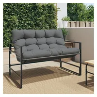 VidaXL Gartenbank mit Kissen Anthrazit 113 cm Stahl
