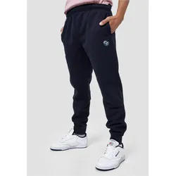 Sweathose MIKON, Herren, Gr. S, EURO-Größen, blau, 65% Baumwolle, 35% Polyester, unifarben, sportlich, Hosen, im lockeren Schnitt