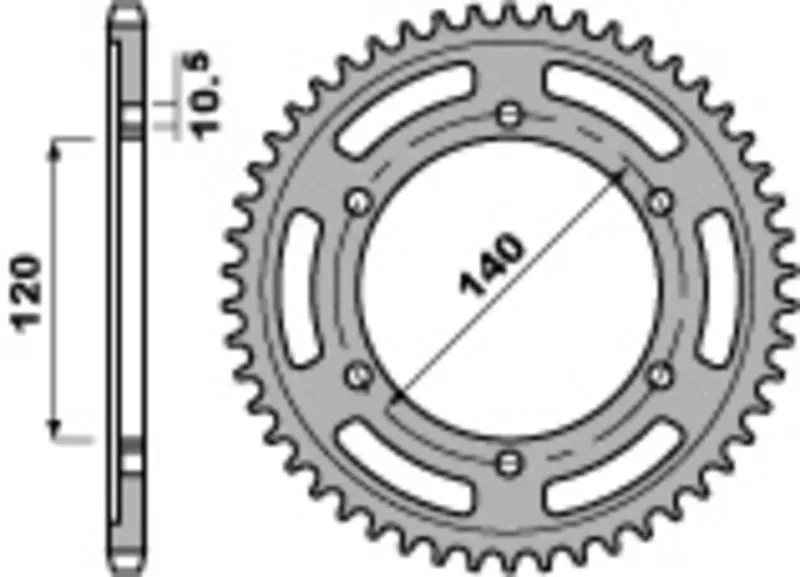 PBR Standard C45 Stahl Ritzel 498 - 530