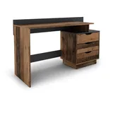 byLIVING Schreibtisch BELFAST Eiche Old wood Nachbildung anthrazit B/H/T: ca. 138x83,5x51,5 cm / Eiche, anthrazit