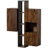 MASSIVMOEBEL24.DE Hängeschrank Akazie / Altholz 85x26x118 braun lackiert SEVILLA 06