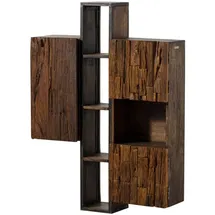 MASSIVMOEBEL24.DE Hängeschrank Akazie / Altholz 85x26x118 braun lackiert SEVILLA 06