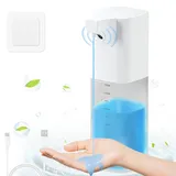 Seifenspender Automatisch, 550ml Elektrischer Seifenspender Wiederaufladbar mit Selbstreinigungsfunktion, Seifenspender Wandmontage mit Sensor, 4 Stufen Verstellbar, Wasserdicht für Küche Badezimmer