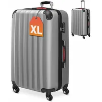 Monzana Koffer Handgepäck ABS Hard Case 4 Rollen Teleskopgriff