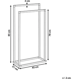 Beliani Handtuchständer Schwarz