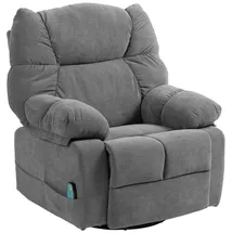Homcom Massagesessel 98 x 98 x 98 cm Dunkelgrau mit Liegefunktion