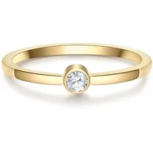 Eastside Solitärring "ES2007" Gr. 52, gold (gelbgold), Fingerringe, Damen, 52, Edelstahl, 1,4mm