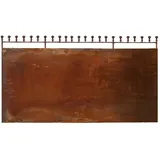 Breiter Sichtschutzzaun Edelrost Sichtschutzwand Eisen Metall Höhe140-200 cm - 180x40cm - braun