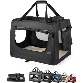 LIONTO Hundetransportbox faltbar & schwarz