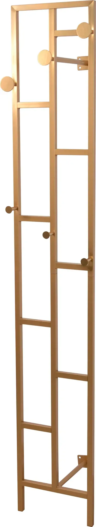 Wandgarderobe INOSIGN, gold (goldfarben), B:33,5cm H:180cm T:36cm, Metall, Garderobenpaneele, Wandgarderobe, aus Metall, Höhe 180 cm, Wandmontage