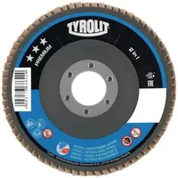 TYROLIT Fächerscheibe PREMIUM D.125mm K.40 gekr.Rostfreier Stahl,Stahl ZA-ZK
