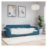 vidaXL Tagesbett Blau 90x200 cm Samt