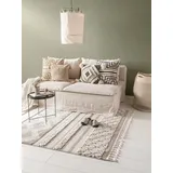 benuta pop Teppich OYO Cream/Grau 120x180 cm - Moderner Kurzflor-Teppich für Wohnzimmer