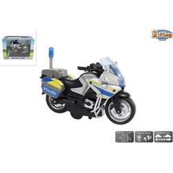 Breimeir Van Manen Kids Globe Polizeimotorrad (Einsatzfahrzeug mit Licht + Sound, Motorrad mit Rückzugsmot