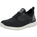 Rieker Slip-On Sneaker RIEKER, Herren, Gr. 46, schwarz, grau, Lederimitat, Textil, Schuhe, Slipper, Halbschuh, Freizeitschuh, Sneaker zum Schlupfen