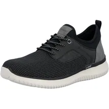 Rieker Slip-On Sneaker RIEKER, Herren, Gr. 46, schwarz, grau, Lederimitat, Textil, Schuhe, Slipper, Halbschuh, Freizeitschuh, Sneaker zum Schlupfen