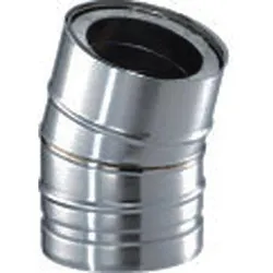 Schornstein Bogen 15 Grad Edelstahl DW DN 180