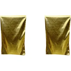 Tischläufer CREATIV DECO "Weihnachtsdeko, Weihnachten", gold (goldfarben), B:33,00cm L:180,00cm, Polyester, Tischdecken, mit Schimmer-Effekt