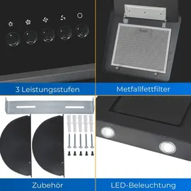 Exquisit KFD 60-2 Kopffreihaube 60 cm schwarz