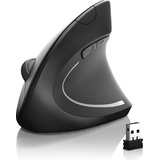 CSL Optische Wireless kabellos Funk Maus - Bluetooth + 2,4 Ghz Funk - vertikale Ausführung - ergonomisches Design - Vorbeugung gegen Mausarm Tennisarm