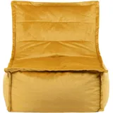 I.C.O.N. Icon Dolce Sitzsack-Liege für Erwachsene, Gelb, Flauschiger Samtstoff, Riesen Sitzsack Samt mit Füllung, Bean Bag Chair, Bequemer Sessel Wohnzimmer, Lounge, Schlafzimmer, Büro
