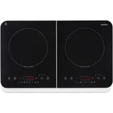 Medion Doppel-Induktionskochplatte, 3500 Watt, Zwei Kochplatten, 10 Temperaturstufen, LED Display, MD18493, schwarz