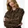 Pieces Hemdjacke "PCSAGA SHACKET NOOS", Damen, Gr. L, schwarz aop:leopard, Web, Obermaterial: 100% Polyester, bedruckt, regular fit, Jacken