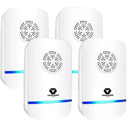 Ultraschall Mäuseschreck PRO | Geräuschlos | 8-in-1 Schädlingsbekämpfung |  4 Stück | Schädlingsbekämpfung | CE-zertifiziert  | Vulpes Goods