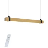 GBLY LED Pendelleuchte Esstisch Hängeleuchte Holz - Küchenlampe Hängend 100CM Hängelampe Wohnzimmer Dimmbar Esstischlampe 19W Industrial Esszimmerlampe Vintage Retro Pendellampe für Schlafzimmer Büro