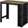 [en.casa] Bartisch Danderyd 120 x 60 x 106 cm Schwarz/Eiche, dunkel