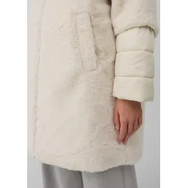 s.Oliver Gefütterter Teddyplüsch-Mantel mit wattierten Ärmeln - beige - 40