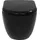 vidaXL Wand-WC mit WC-Sitz Schwarz