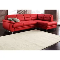 sit&more Ecksofa »Mailand L-Form, B: 250 cm« optional Bettfunktion, rot