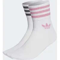 Adidas Mid-Cut Glitter Crew Socken, 2 Paar White /