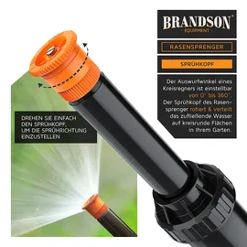 Brandson Versenkregner 10 cm schwarz