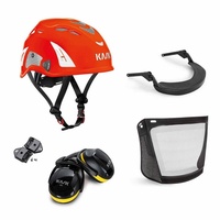 Kask Schutzhelm Forstschutzhelm Plasma HI VIZ - Forsthelm, Schutzhelmkombi rot