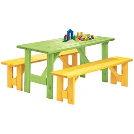 Wilk Kinder-Gartenmöbel-Set Robusto Kid 3-teilig Grün-Gelb FSC