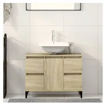 vidaXL Waschbeckenunterschrank Sonoma-Eiche 80x33x60 cm Holzwerkstoff