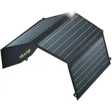 Noteyeah Faltbares Solarpanel-Netzteil, tragbares Ladegerät-Set, 30-W-Solarpanel-Netzteil, Typ C/USB/DC-Ausgänge für Powerbank-Station, Generator, Wohnmobil, Telefon, Laptop, Tablet, Kamera, Outdoor,