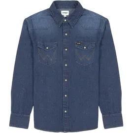 Wrangler 27mw Langarmhemd Dark Stone 3XL