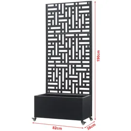 casa.pro Bernalda 82 x 190 x 38 cm Schwarz