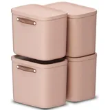 Rotho Maloja Aufbewahrungsbox 39,5 x 26,5 x 34 cm 4-tlg. rosa
