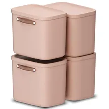 Rotho Maloja Aufbewahrungsbox 39,5 x 26,5 x 34 cm 4-tlg. rosa