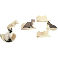 PawHut Kletterwand 4 tlg. 40 cm x 12 cm beige